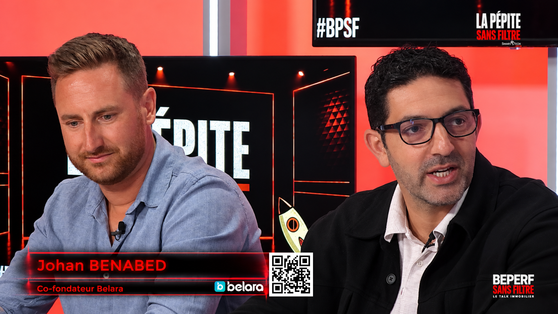 Johan Benabed, co-fondateur Belara, dans la séquence Pépite Sans Filtre sur le plateau BPSF