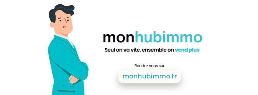 MonHubImmo : personnage, logo et adresse monhubimmo.fr