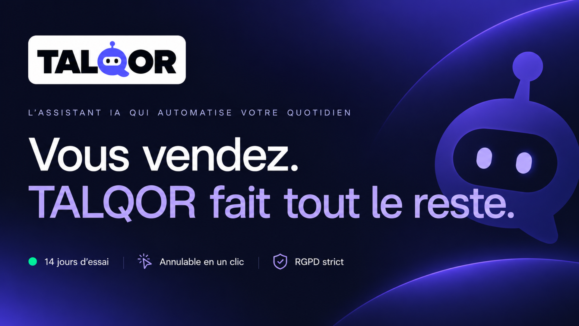 TALQOR : identité violette et assistant IA